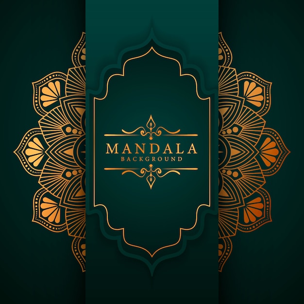 Luxury mandala background with golden arabesque design