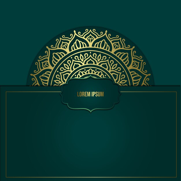 Luxury mandala background with golden arabesque east style.