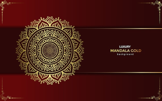 Luxury mandala background with golden arabesque east style.