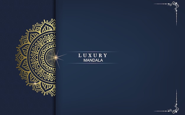 Luxury mandala background with golden arabesque east style.