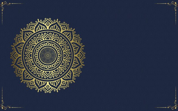 Luxury mandala background with golden arabesque east style.