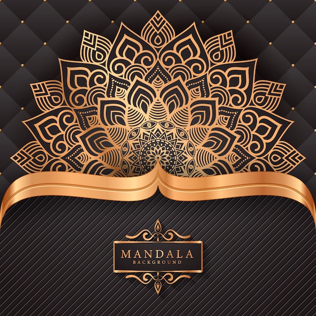 Luxury mandala background with golden arabesque mandala