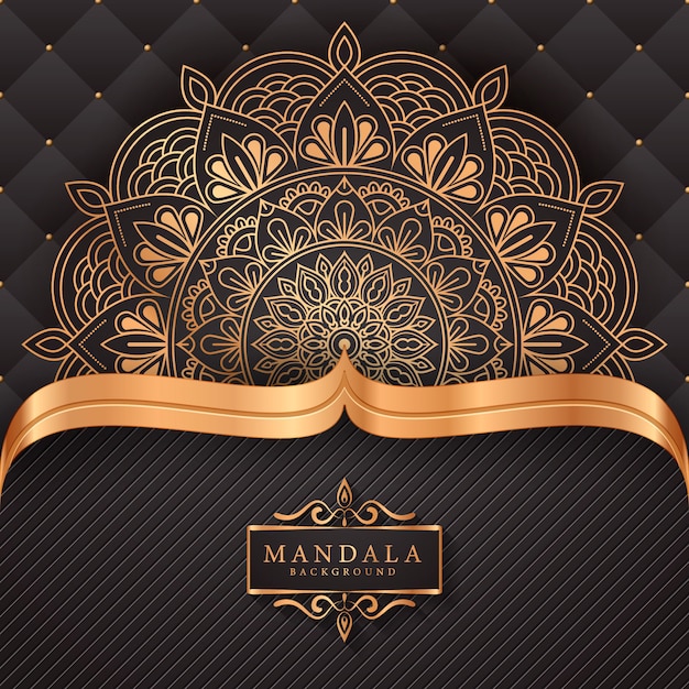 Luxury mandala background with golden arabesque mandala