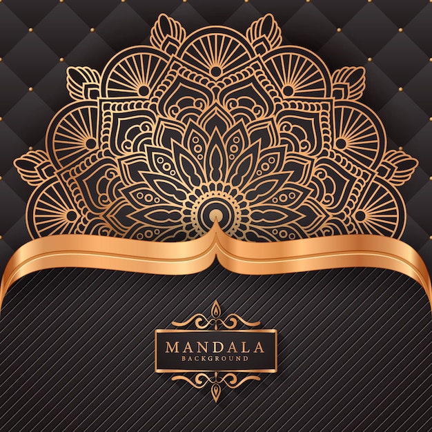 Luxury mandala background with golden arabesque mandala