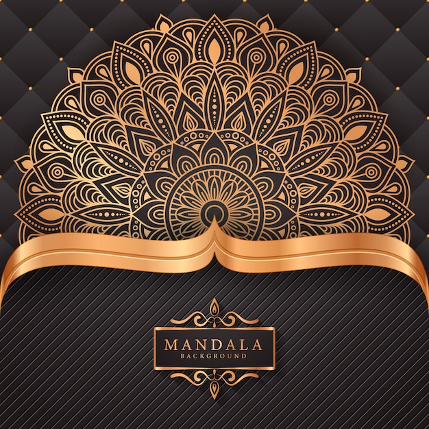 Luxury mandala background with golden arabesque mandala