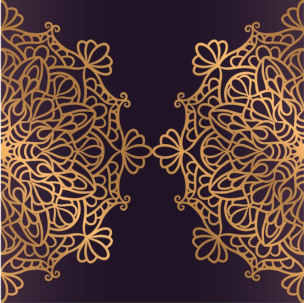 Luxury mandala background With Golden Arabesque, Oriental Vector Ornament. Ethnic Lace Pattern