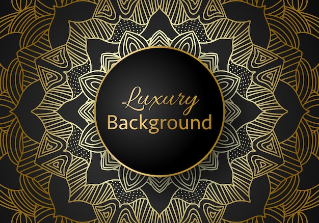 Luxury mandala background with golden arabesque pattern Arabic Islamic east style Ramadan design