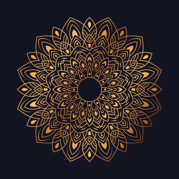 Vector luxury mandala background with golden arabesque pattern arabic islamic east style