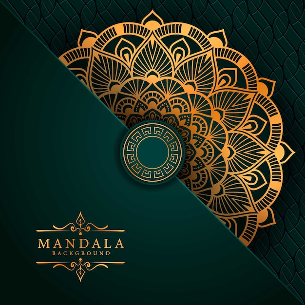 Vector luxury mandala background with golden arabesque pattern arabic islamic east style