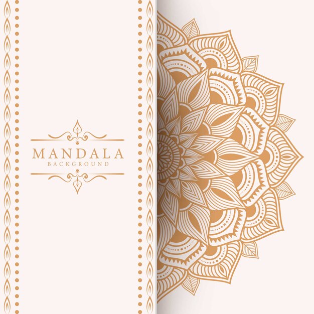 Luxury mandala background with golden arabesque pattern arabic islamic east style