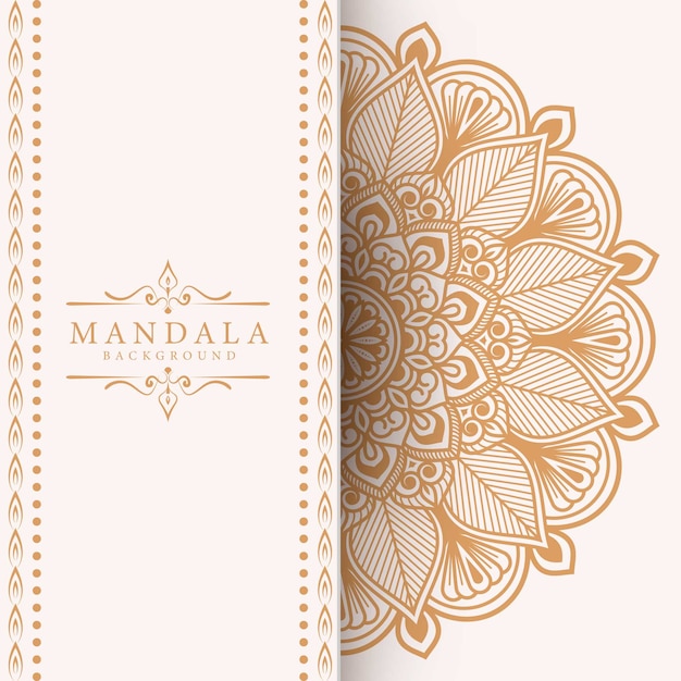 Vector luxury mandala background with golden arabesque pattern arabic islamic east style