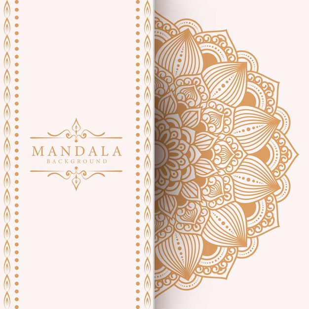 Luxury mandala background with golden arabesque pattern arabic islamic east style