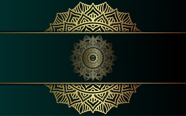 Luxury mandala background with golden arabesque pattern arabic islamic east style