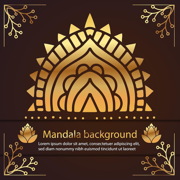 Luxury mandala background with golden arabesque pattern Arabic Islamic east style