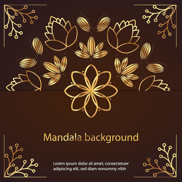 Luxury mandala background with golden arabesque pattern Arabic Islamic east style