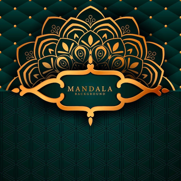 Luxury mandala background with golden arabesque pattern arabic islamic style