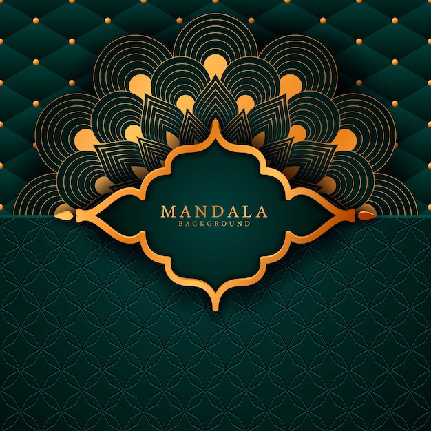 Luxury mandala background with golden arabesque pattern arabic islamic style