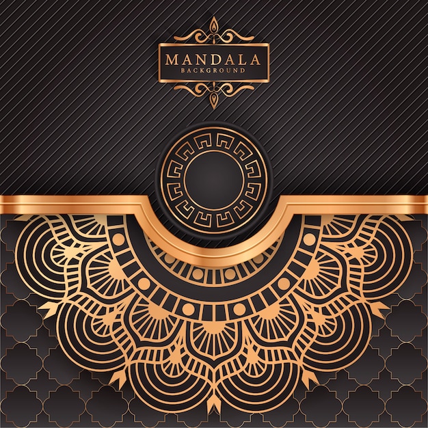 Luxury mandala background with golden arabesque pattern arabic islamic style