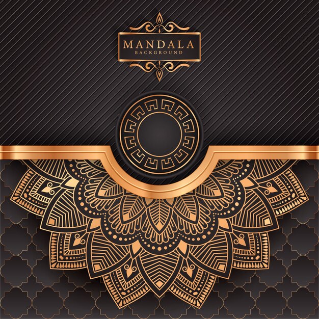 Luxury mandala background with golden arabesque pattern arabic islamic style