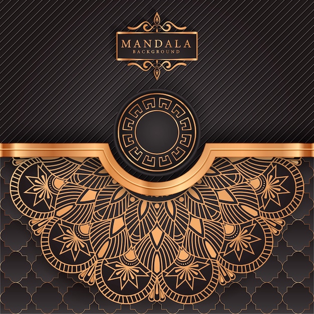 Luxury mandala background with golden arabesque pattern arabic islamic style