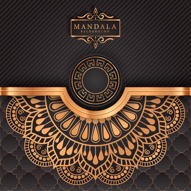 Luxury mandala background with golden arabesque pattern arabic islamic style