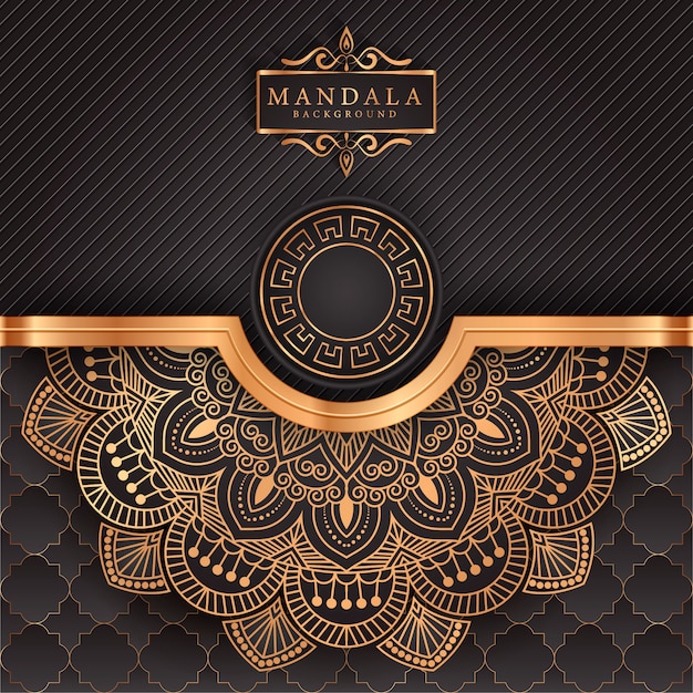 Luxury mandala background with golden arabesque pattern arabic islamic style