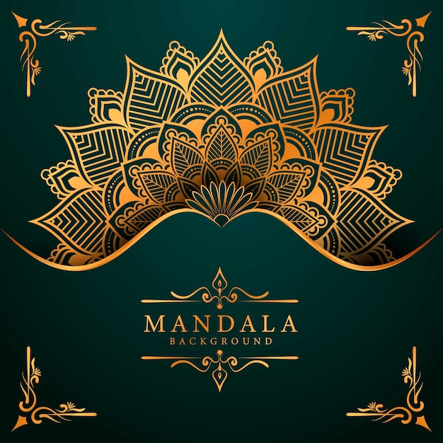 Luxury mandala background with golden arabesque pattern arabic islamic style