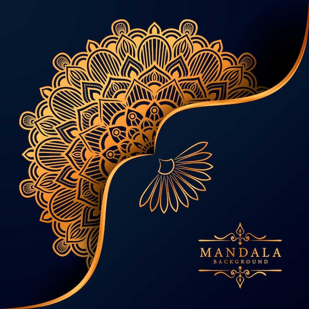 Luxury mandala background with golden arabesque pattern arabic islamic style