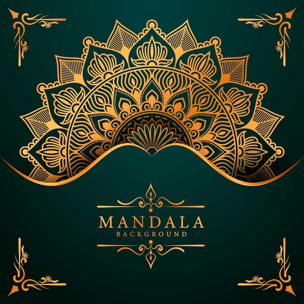 Luxury mandala background with golden arabesque pattern arabic islamic style