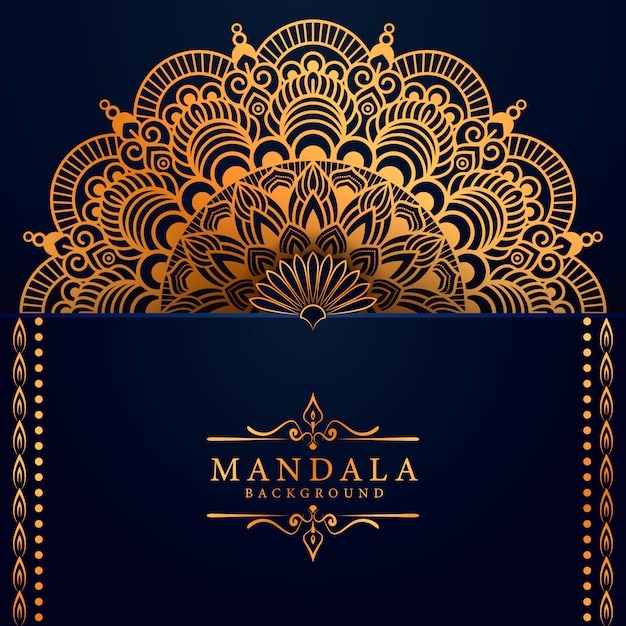 Vector luxury mandala background with golden arabesque pattern arabic islamic style