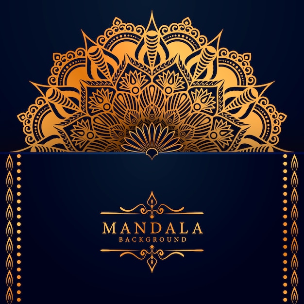 Luxury mandala background with golden arabesque pattern arabic islamic style