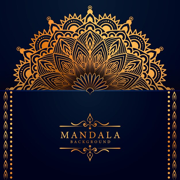 Luxury mandala background with golden arabesque pattern arabic islamic style