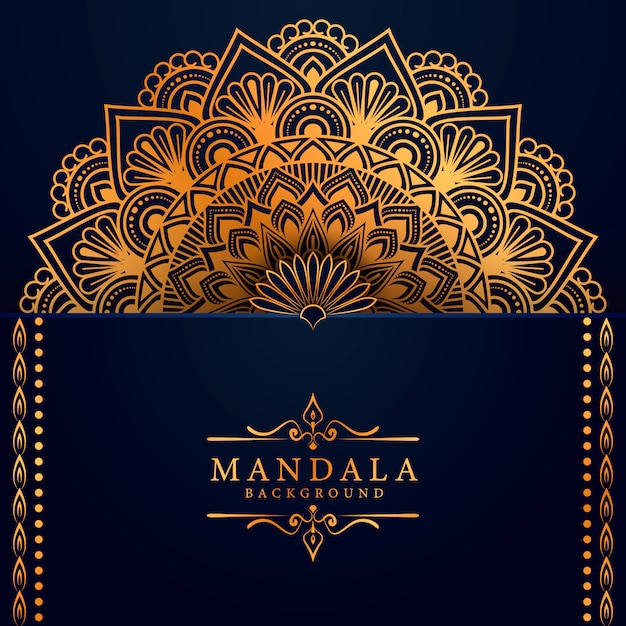 Luxury mandala background with golden arabesque pattern arabic islamic style