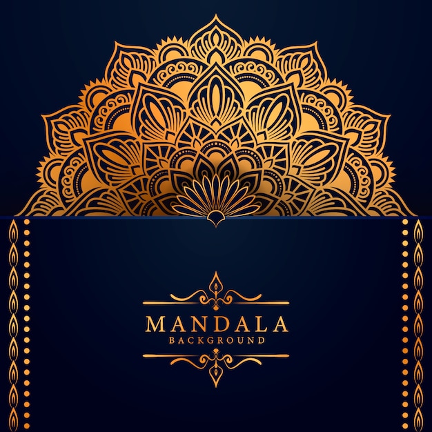 Luxury mandala background with golden arabesque pattern arabic islamic style