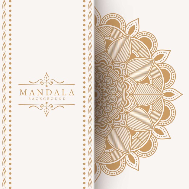 Luxury mandala background with golden arabesque pattern arabic islamic style