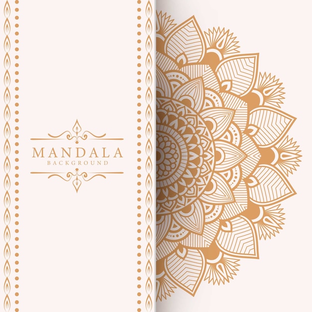 Luxury mandala background with golden arabesque pattern arabic islamic style