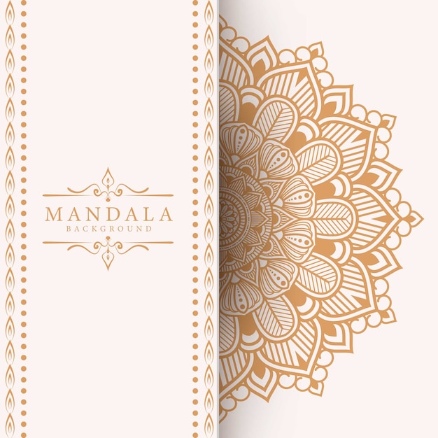 Luxury mandala background with golden arabesque pattern arabic islamic style