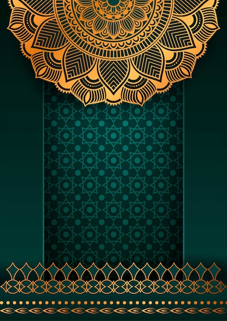 Luxury mandala background with golden arabesque pattern arabic islamic style