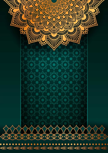 Luxury mandala background with golden arabesque pattern arabic islamic style