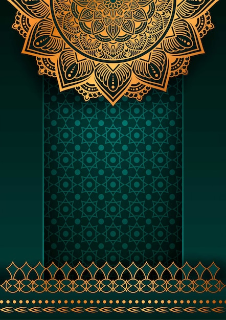 Luxury mandala background with golden arabesque pattern arabic islamic style