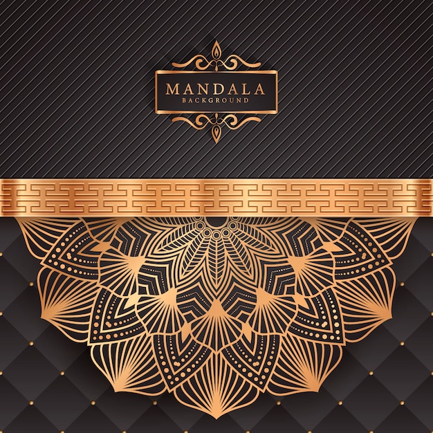 Luxury mandala background with golden arabesque pattern arabic islamic style