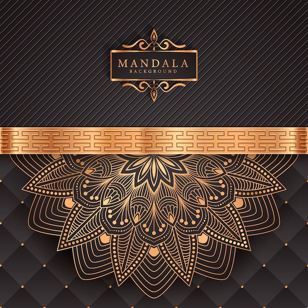 Luxury mandala background with golden arabesque pattern arabic islamic style