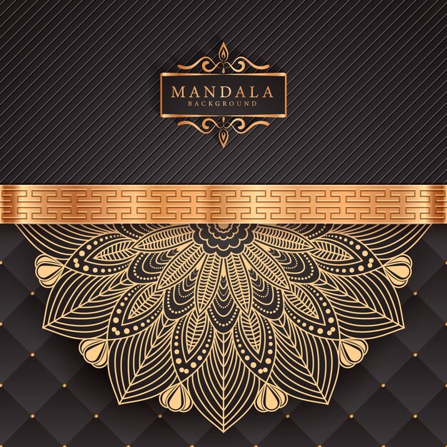 Luxury mandala background with golden arabesque pattern arabic islamic style