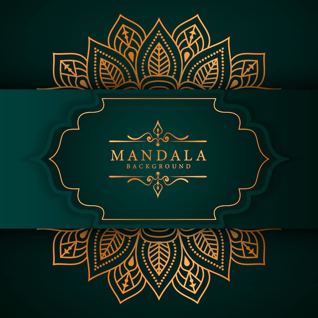 Luxury mandala background with golden arabesque pattern arabic islamic style