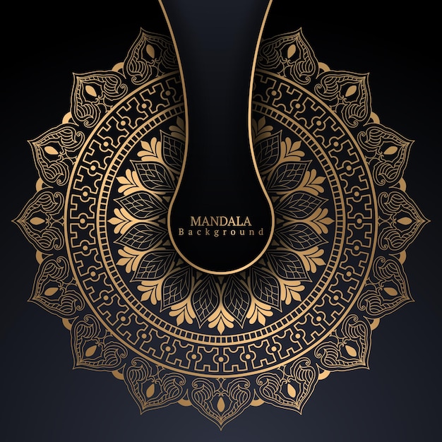 LUXURY MANDALA BACKGROUND WITH GOLDEN ARABESQUE PATTERN ARABIC ISLAMIC STYLE