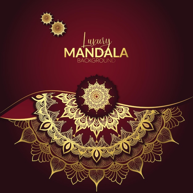 Luxury mandala background with golden arabesque pattern design