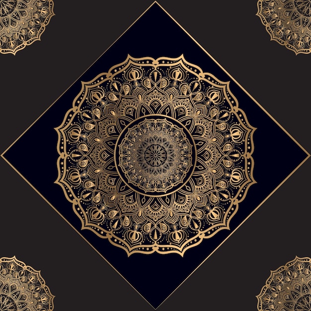 Luxury mandala background with golden arabesque pattern east styledecorative mandala