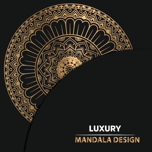 Luxury mandala background with golden arabesque pattern Premium Vector