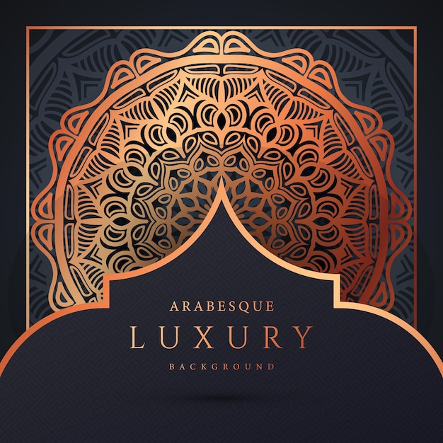 Luxury mandala background with golden arabesque pattern vector premium vector