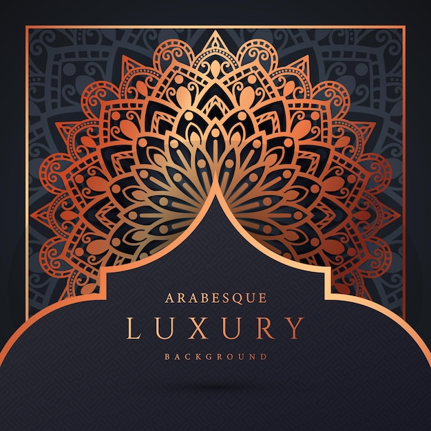 Luxury mandala background with golden arabesque pattern vector Premium Vector